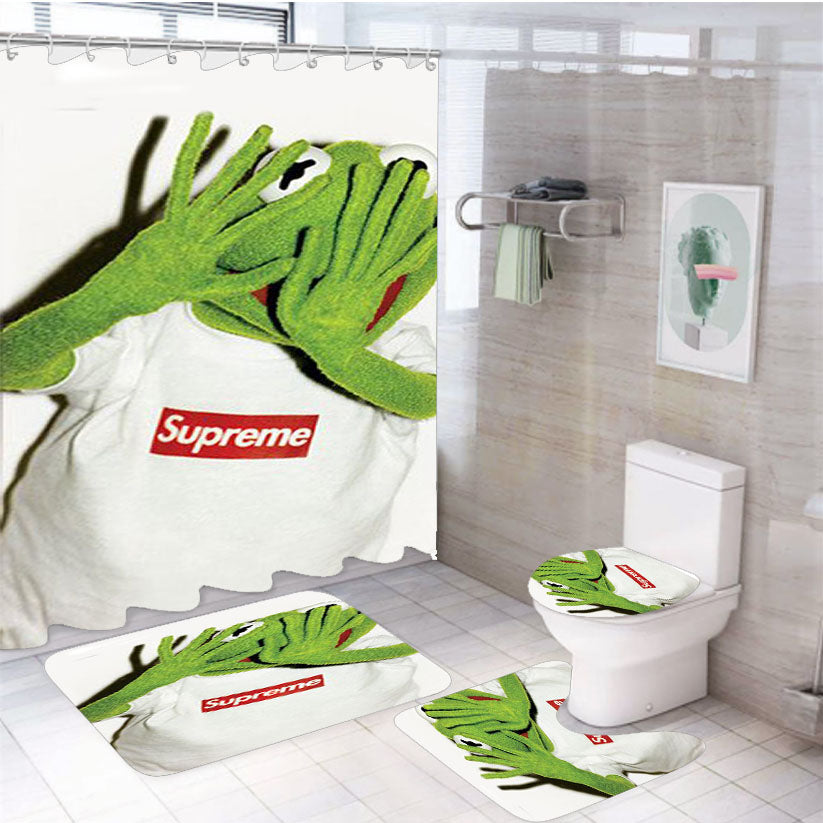 Kermit Supreme 4Pcs Bathroom Set Shower Curtain