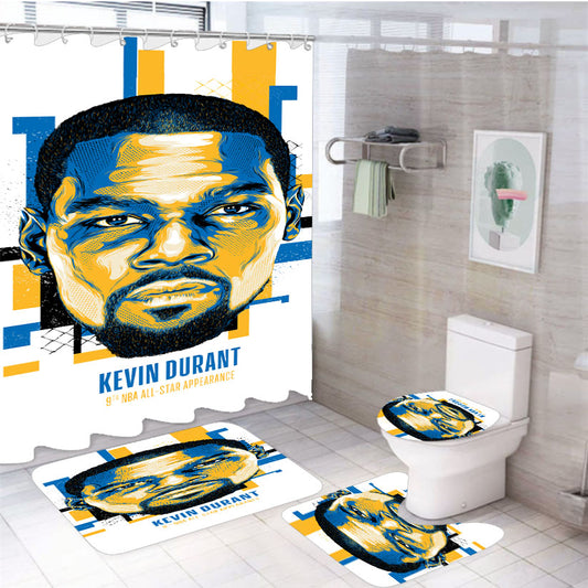 Kevin Durant 4Pcs Bathroom Set Shower Curtain