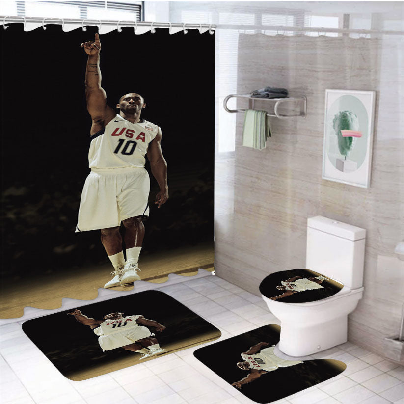 Kobe Bryant 4Pcs Bathroom Set Shower Curtain