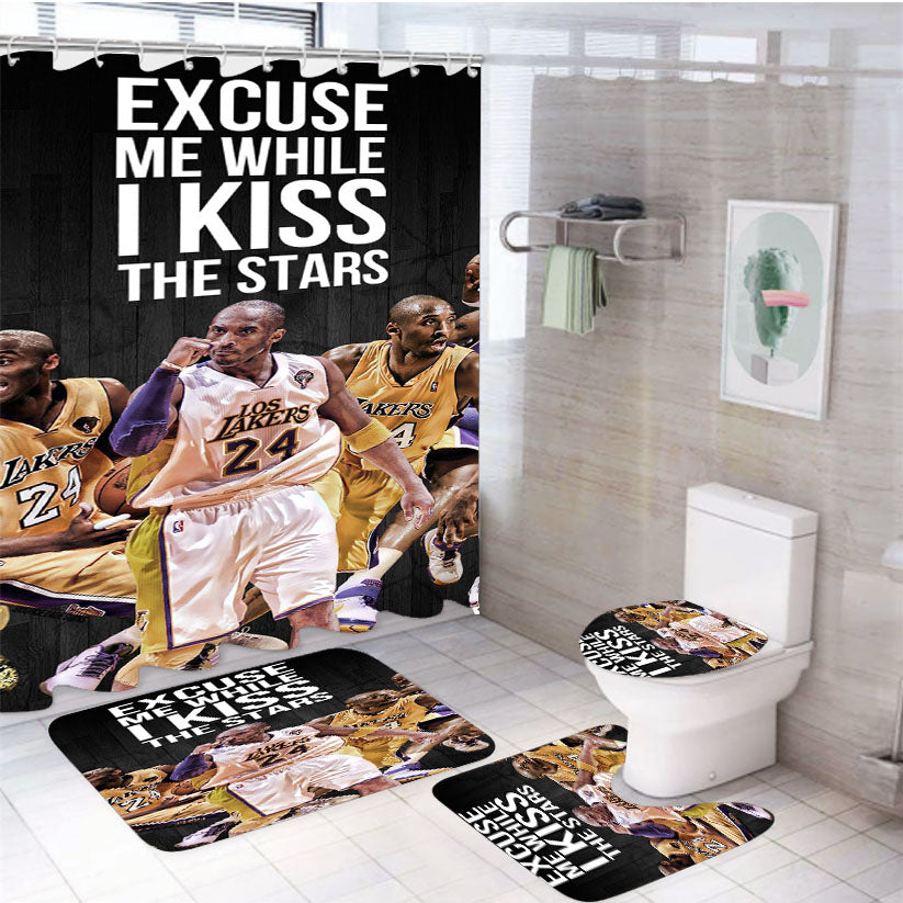 Kobe Bryant 30 Quote 4Pcs Bathroom Set Shower Curtain