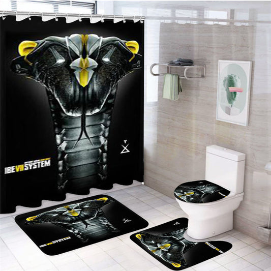 Kobe Vii System 4Pcs Bathroom Set Shower Curtain