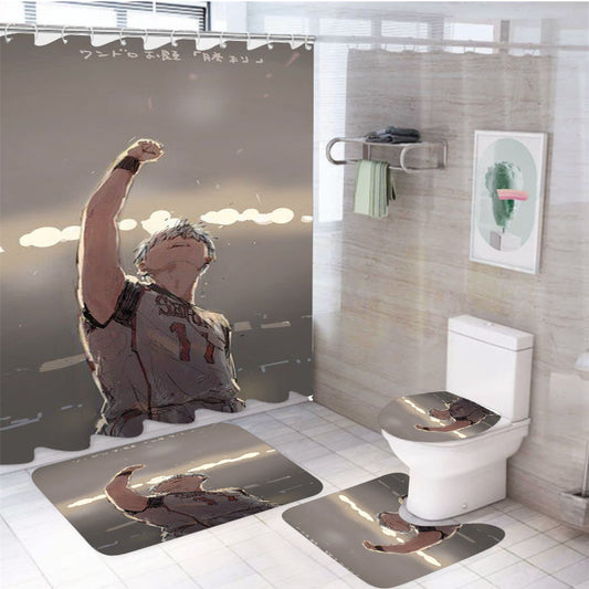 Kuroko The Winner Basketball 4Pcs Bathroom Set Shower Curtain