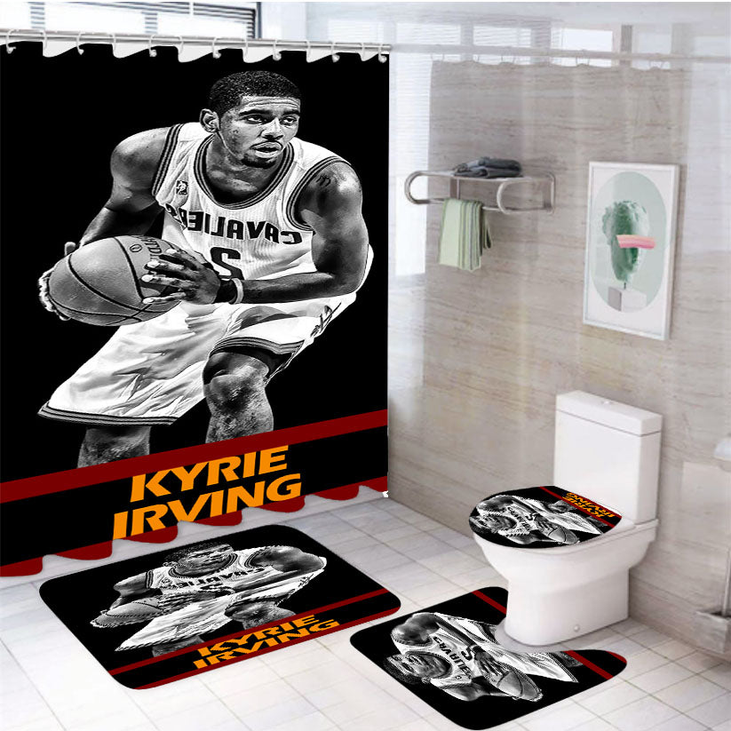 Kyrie Irving - Cleveland Cavaliers 4Pcs Bathroom Set Shower Curtain