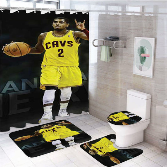 Kyrie Irving Horns Grey 4Pcs Bathroom Set Shower Curtain