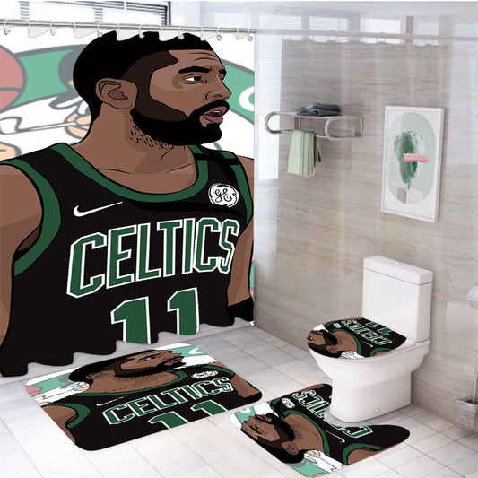 Kyrie Irving Illustration 4Pcs Bathroom Set Shower Curtain