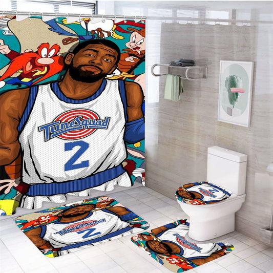 Kyrie Irving Space Jam Tunes Squad 4Pcs Bathroom Set Shower Curtain