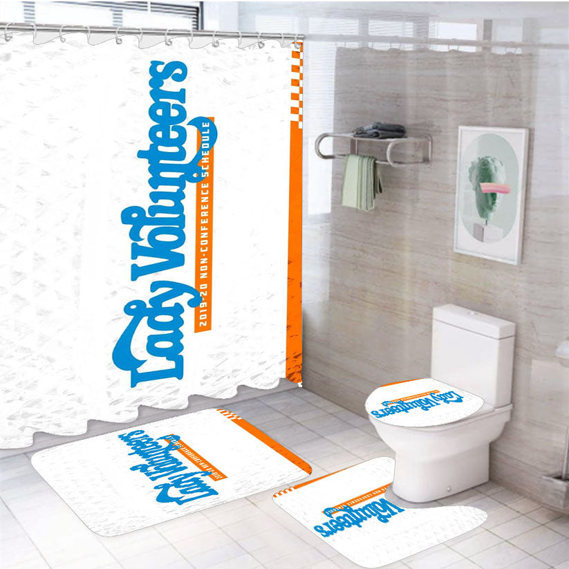 Lady Volunteers University Of Tennessee Art 4Pcs Bathroom Set Shower Curtain