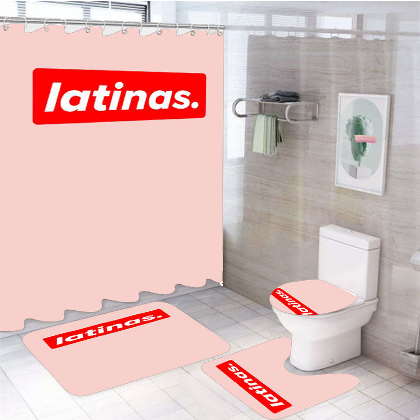 Latinas Skateboard Migos Savage  4Pcs Bathroom Set Shower Curtain