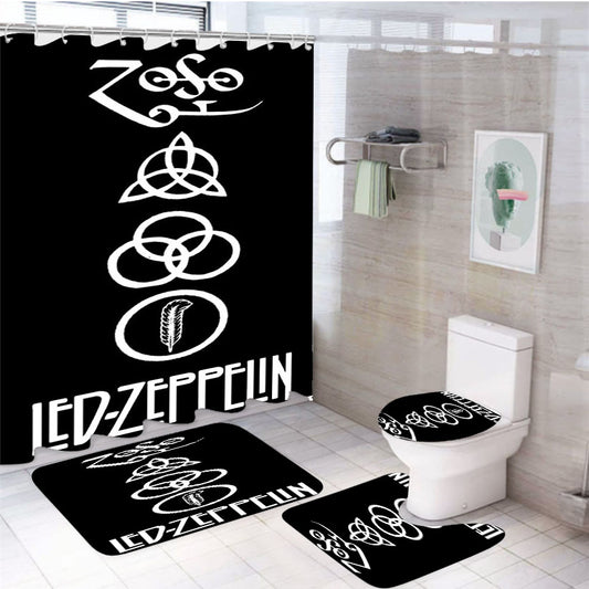 Led Zeppelin 4 4Pcs Bathroom Set Shower Curtain