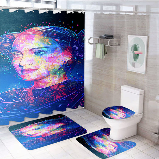 Leia Organa Of Star Wars Colorful 4Pcs Bathroom Set Shower Curtain