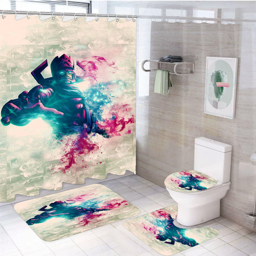 Marvel Galactus Super Villain 4Pcs Bathroom Set Shower Curtain
