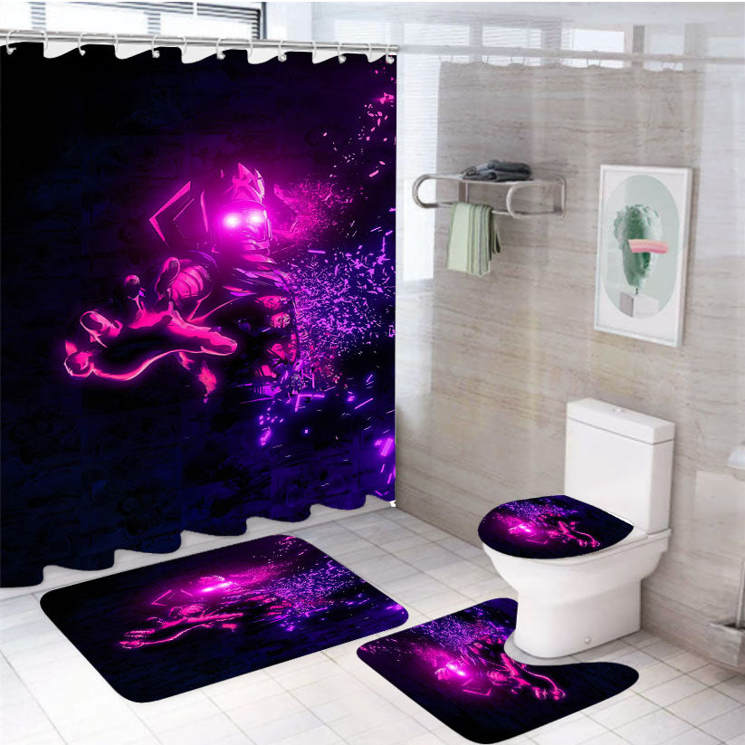 Marvel Galactus Super Villain Dark 4Pcs Bathroom Set Shower Curtain