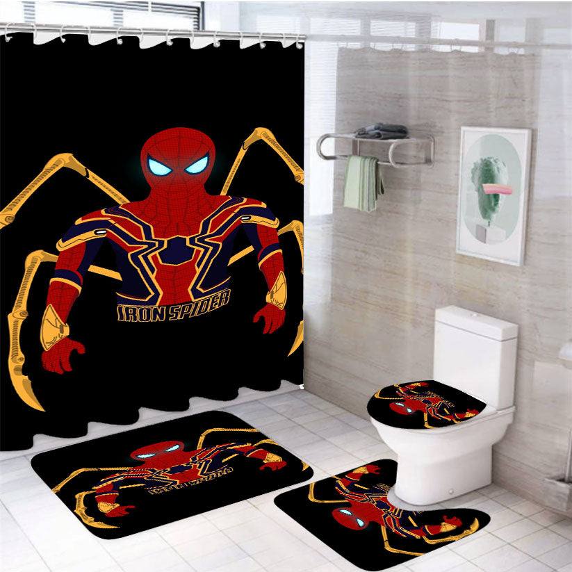 Marvel Studios Iron Spider  4Pcs Bathroom Set Shower Curtain