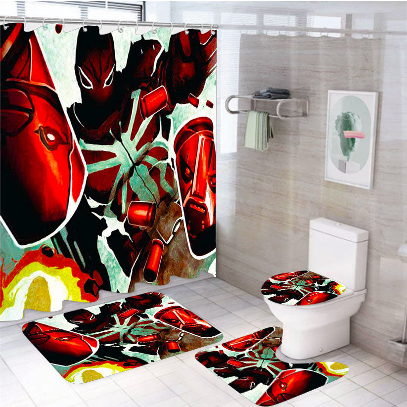 Marvel Venom Agent 4Pcs Bathroom Set Shower Curtain