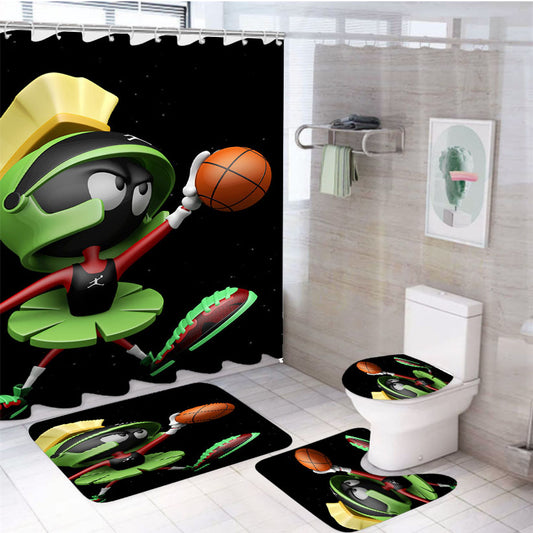 Marvin The Martian Basket Jordan 4Pcs Bathroom Set Shower Curtain
