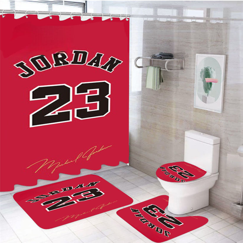 Michael Jordan 23 Number 4Pcs Bathroom Set Shower Curtain