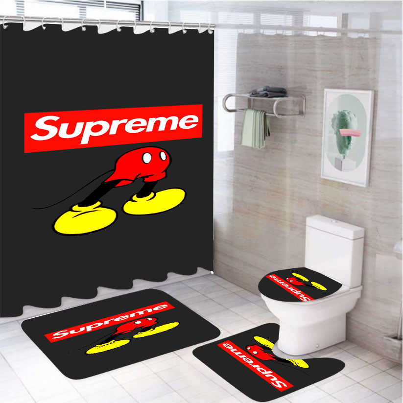 Mickey Supreme 4Pcs Bathroom Set Shower Curtain