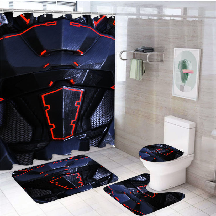 N7 Mass Effect Armor  4Pcs Bathroom Set Shower Curtain