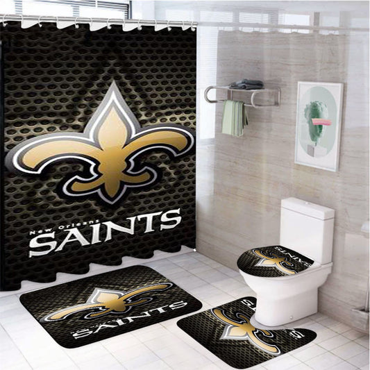New Orleans Saints Nfl 4Pcs Bathroom Set Shower Curtain
