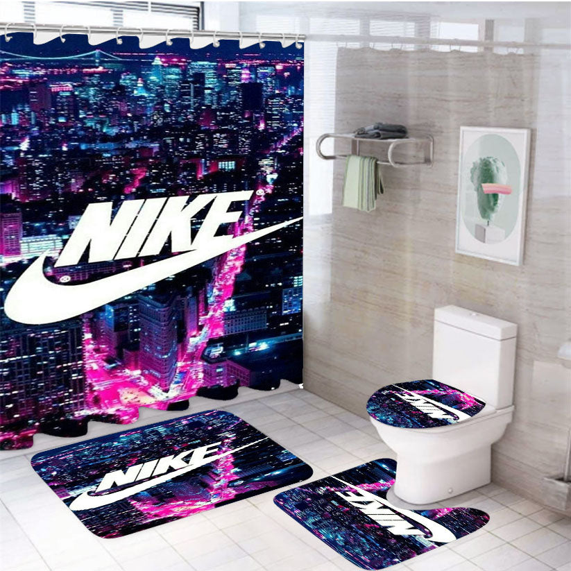Nike 4Pcs Bathroom Set Shower Curtain
