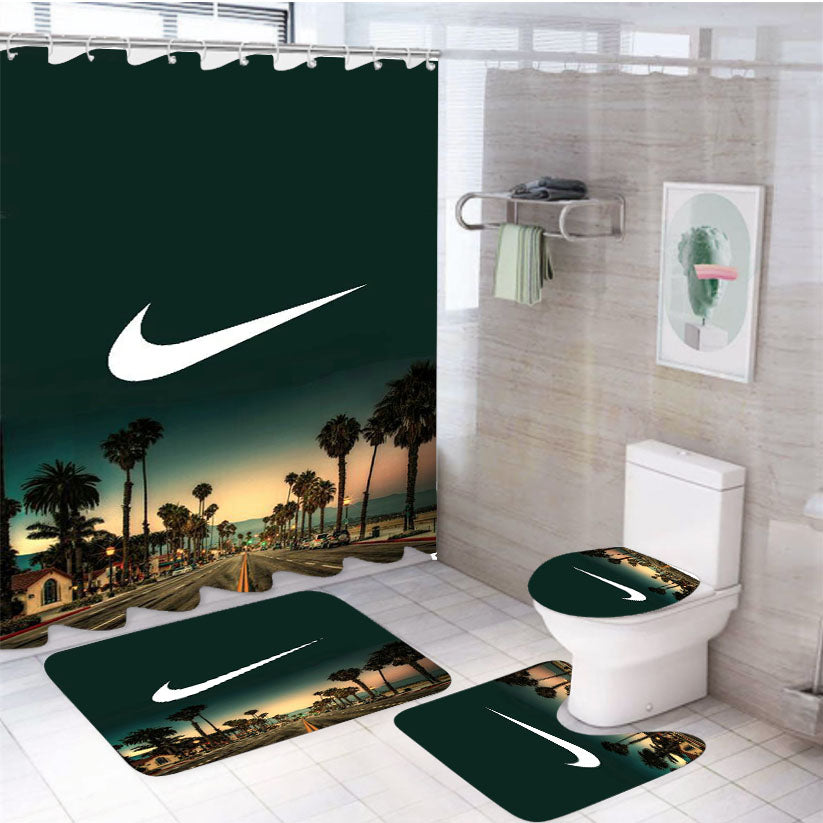 Nike Afternoon Sea Day 4Pcs Bathroom Set Shower Curtain