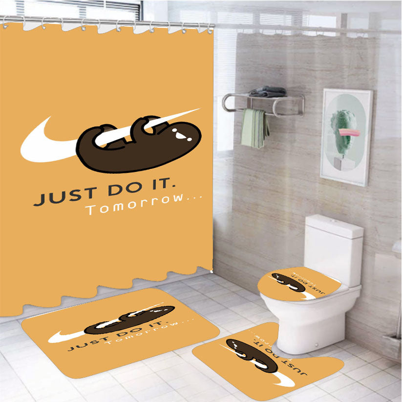 Nike Just Do It 4Pcs Bathroom Set Shower Curtain