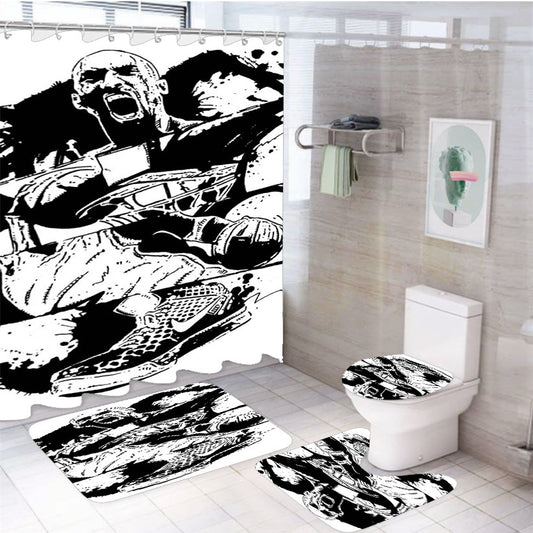 Nike Kobe Bryant 4Pcs Bathroom Set Shower Curtain