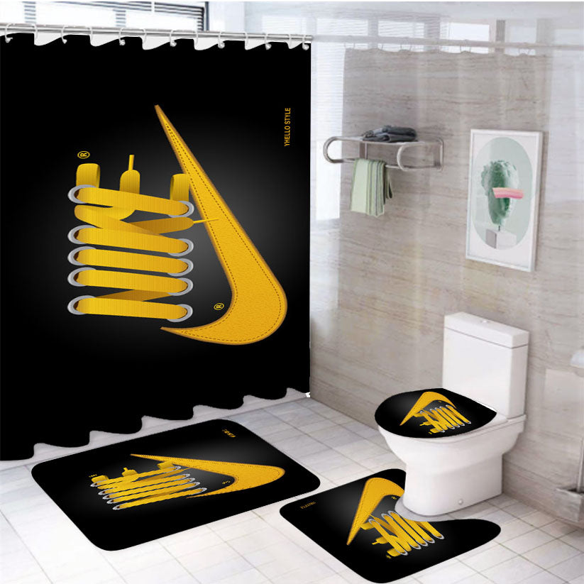 Nike Laces Hugo Silva 4Pcs Bathroom Set Shower Curtain