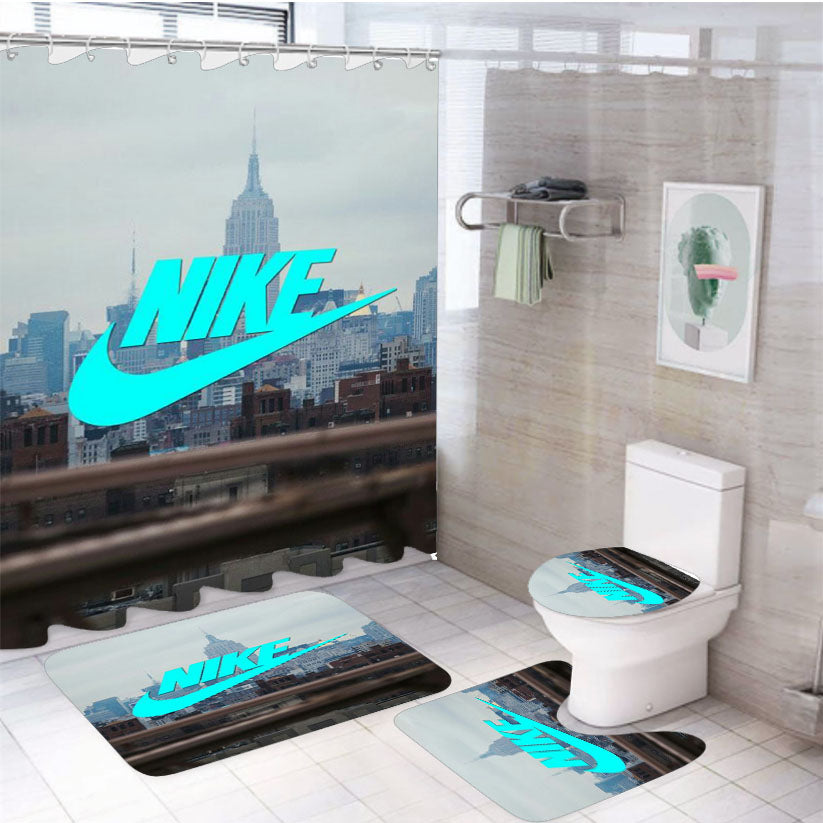 Nike London View Best 4Pcs Bathroom Set Shower Curtain