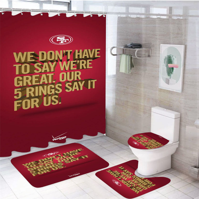 Nike Sf 4Pcs Bathroom Set Shower Curtain