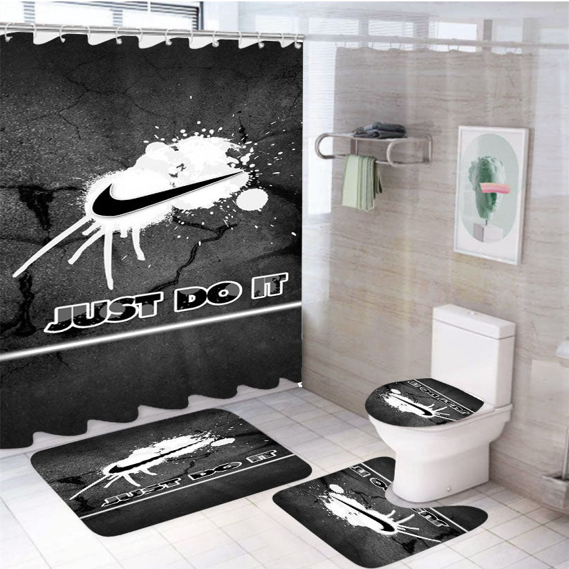 Nike Splash 4Pcs Bathroom Set Shower Curtain