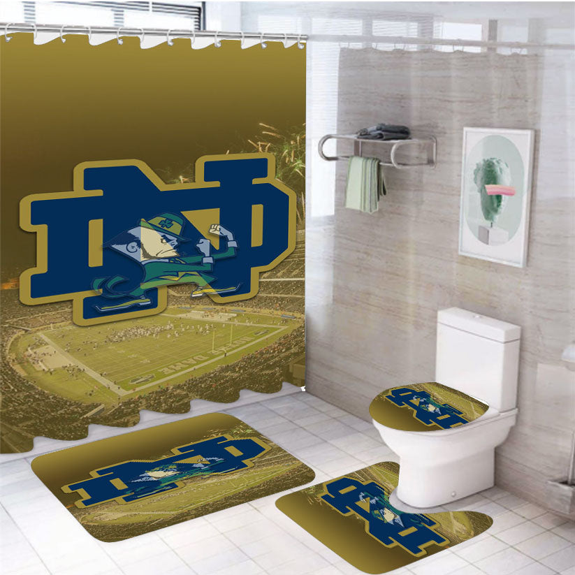 Notre Dame Logo Stadium 4Pcs Bathroom Set Shower Curtain