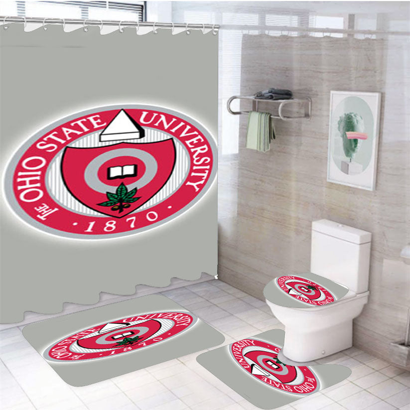 Ohio State University 1870 4Pcs Bathroom Set Shower Curtain