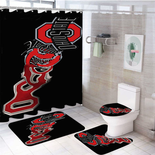 Ohio State University Art 4Pcs Bathroom Set Shower Curtain