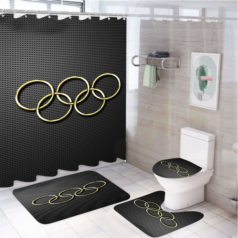 Olympic Games 4Pcs Bathroom Set Shower Curtain