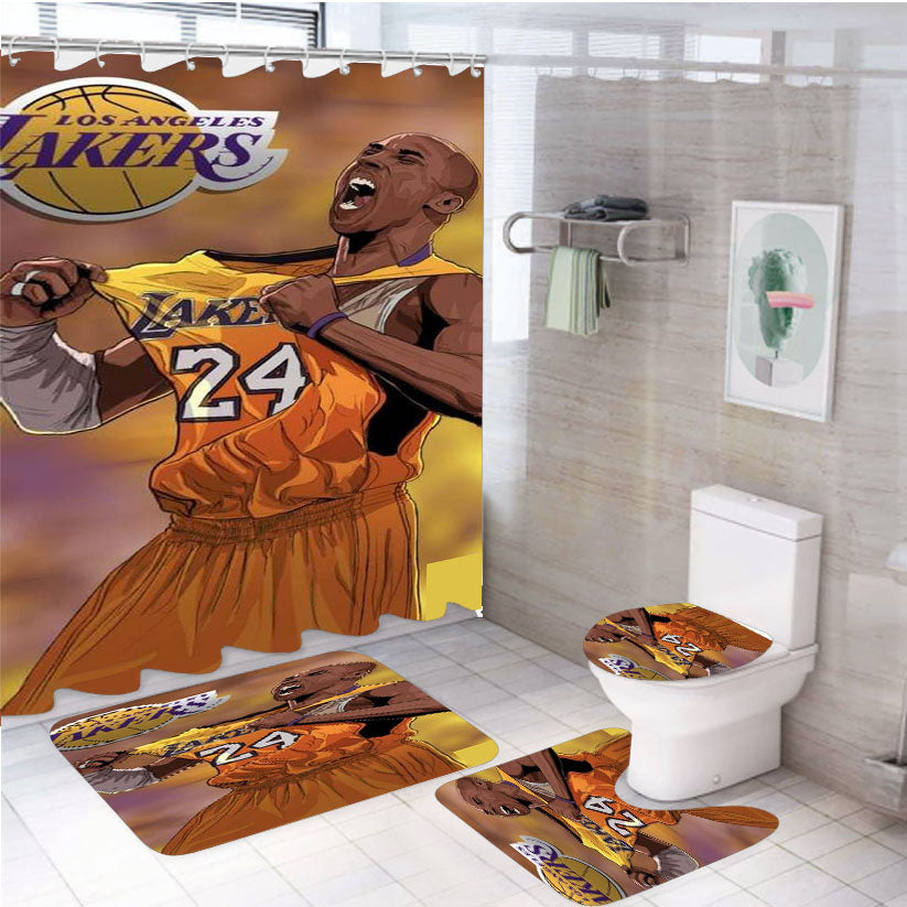 Painting Digital Kobe Bryant  4Pcs Bathroom Set Shower Curtain