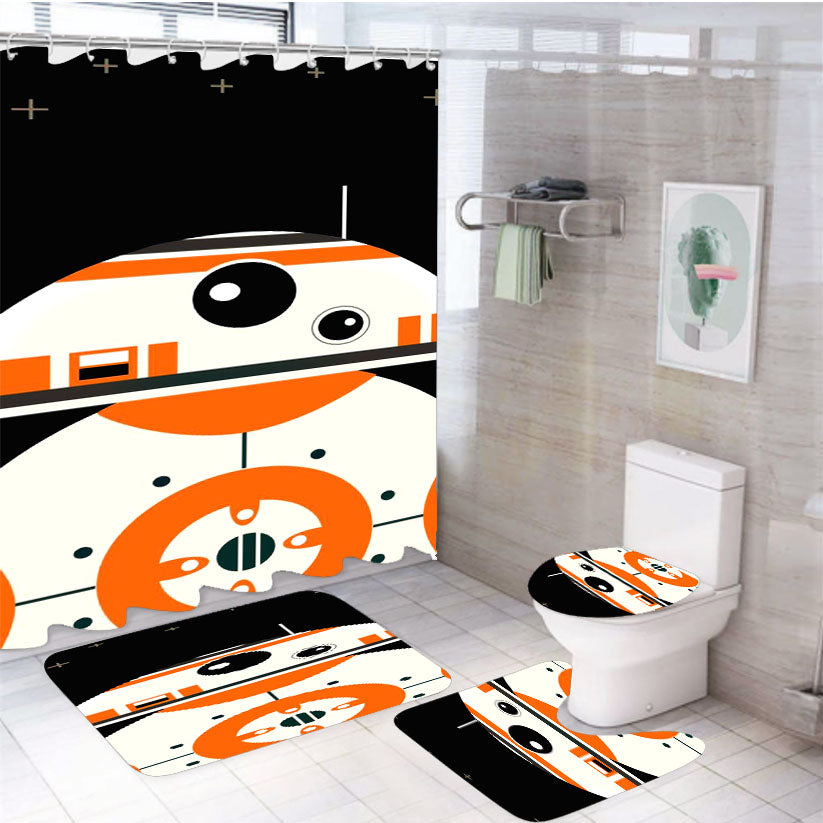 Papel De Parede Para Celular Star Wars 4Pcs Bathroom Set Shower Curtain