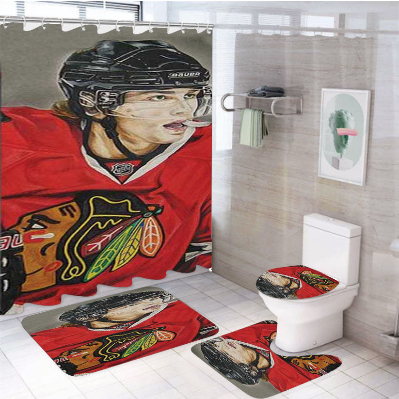 Patrick Kane Paint 4Pcs Bathroom Set Shower Curtain