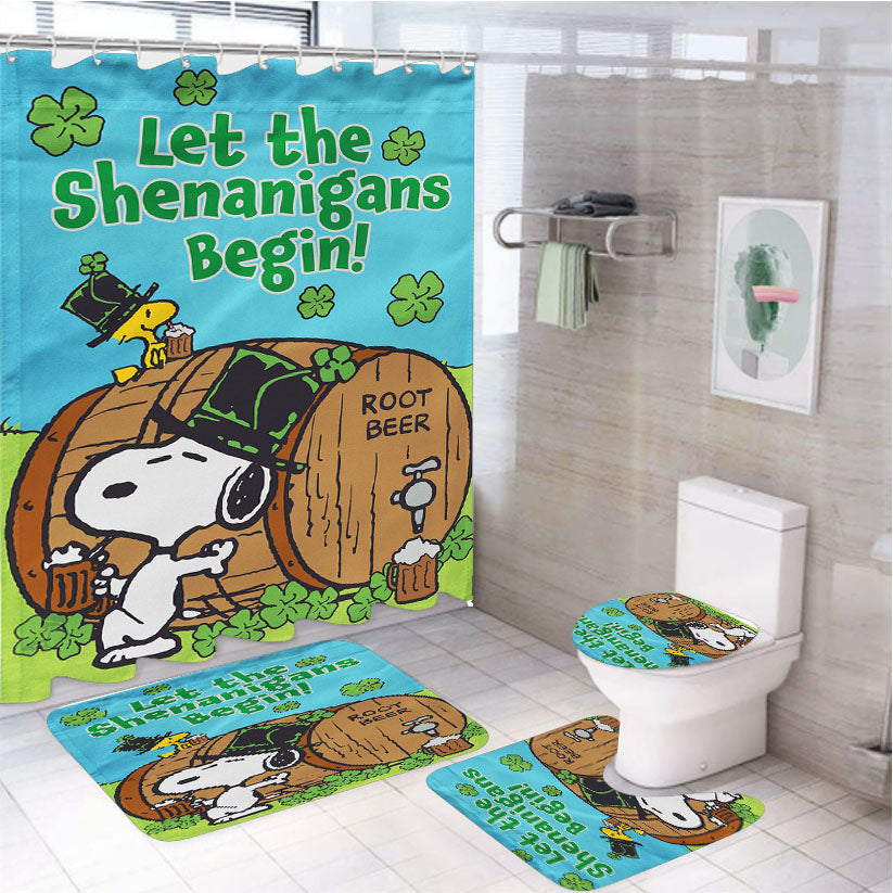 Peanuts St 4Pcs Bathroom Set Shower Curtain