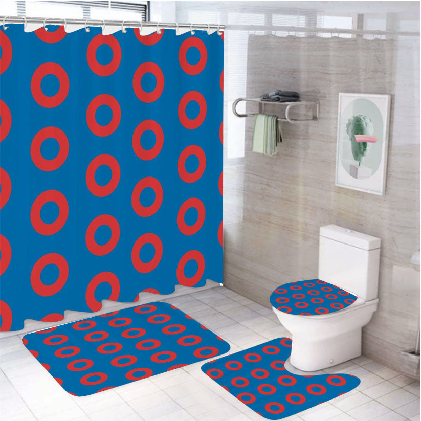 Phish Fishman Donut 4Pcs Bathroom Set Shower Curtain