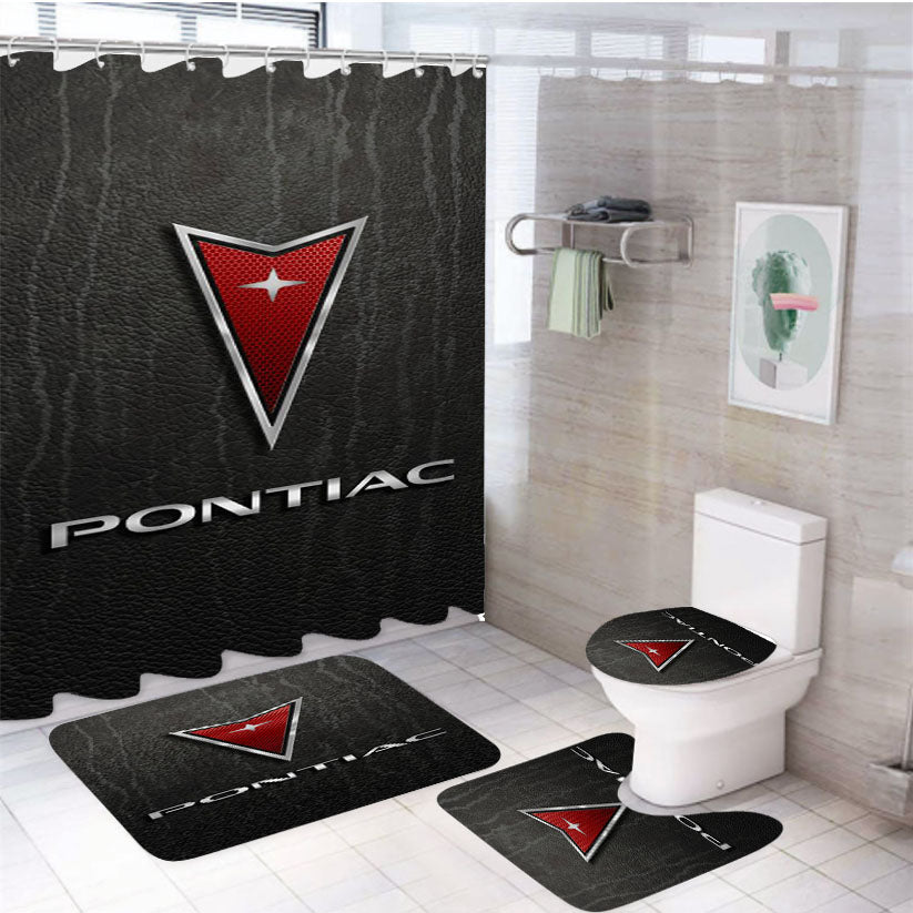 Pontiac 4Pcs Bathroom Set Shower Curtain