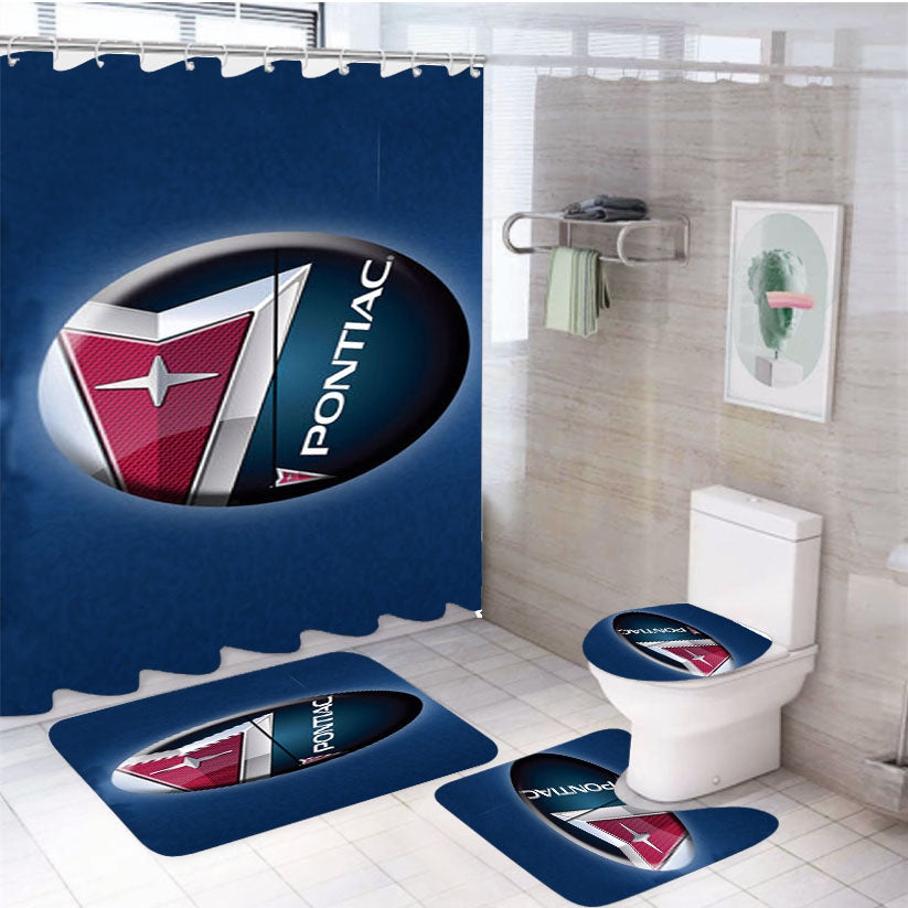 Pontiac Symbol 4Pcs Bathroom Set Shower Curtain