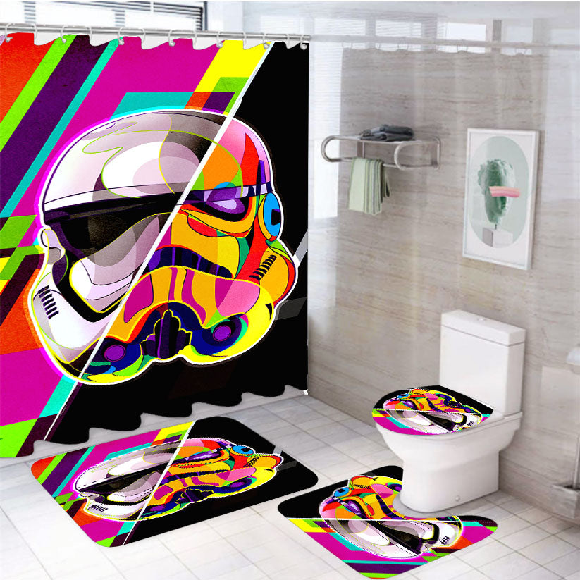 Pop Art Star Wars 4Pcs Bathroom Set Shower Curtain