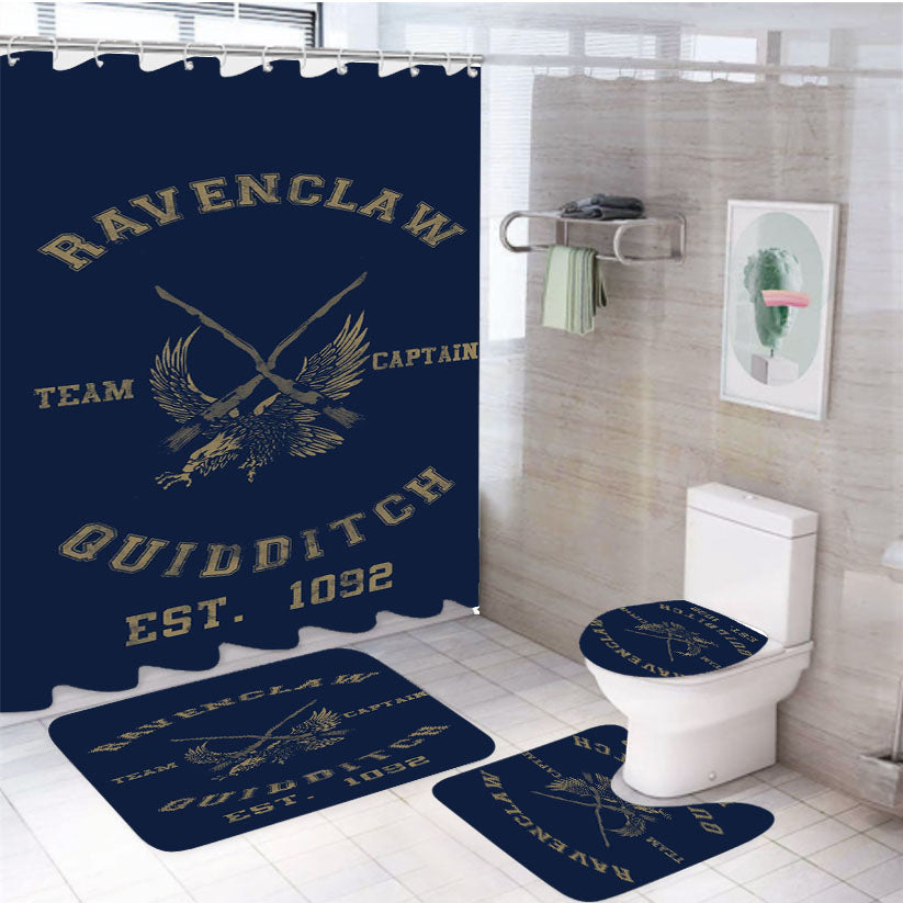 Ravenclaw Team Captain Quidditch 4Pcs Bathroom Set Shower Curtain