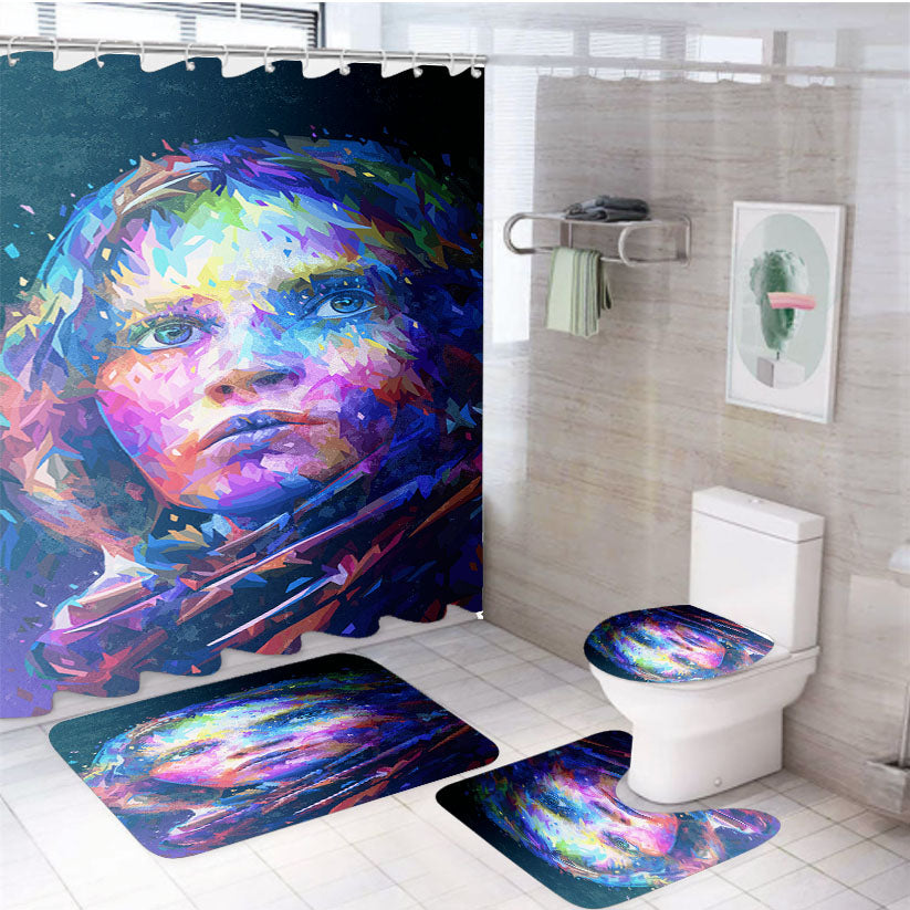 Rey Of Star Wars Colorful 4Pcs Bathroom Set Shower Curtain