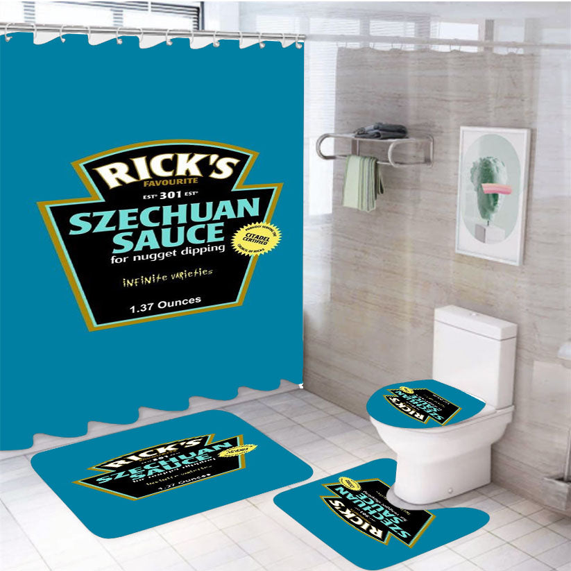 Rick Favourite Szechuan Sauce Nugget Dipping 4Pcs Bathroom Set Shower Curtain