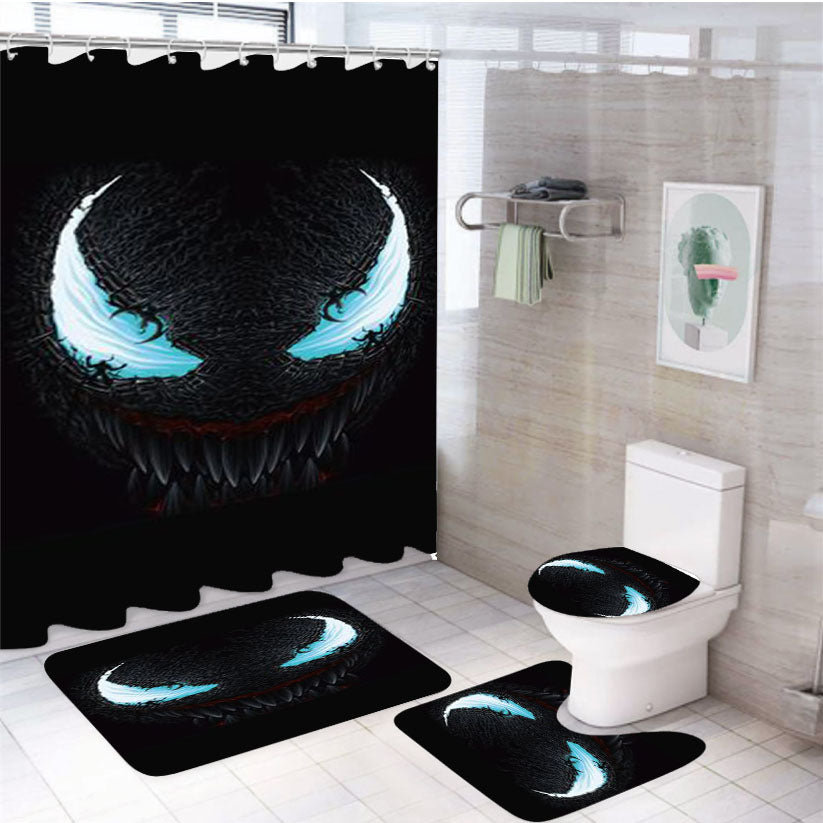 Riot Marvel Comics Venom 4Pcs Bathroom Set Shower Curtain
