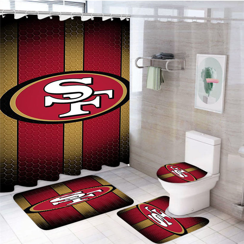 San Francisco 49Ers S 4Pcs Bathroom Set Shower Curtain