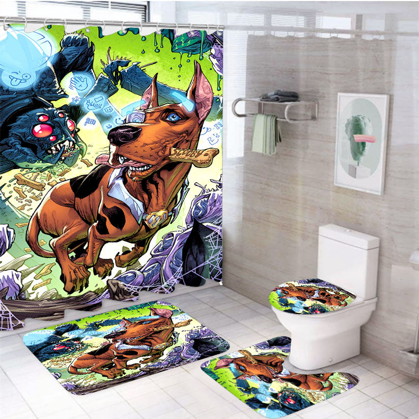 Scooby Doo Apocalypse Vol 11 Poster 4Pcs Bathroom Set Shower Curtain