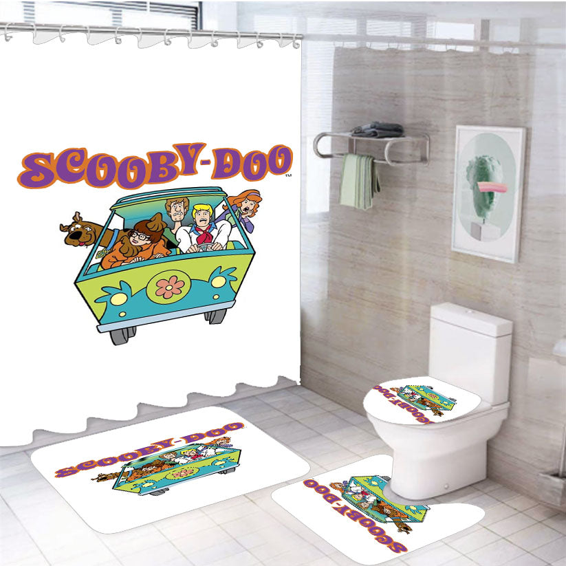 Scooby Doo Classic Mystery Car 4Pcs Bathroom Set Shower Curtain